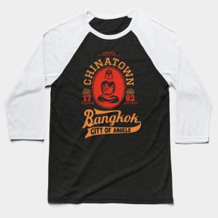 Vintage Bangkok Buddha Logo - Retro Thai Shirt Design Baseball T-Shirt